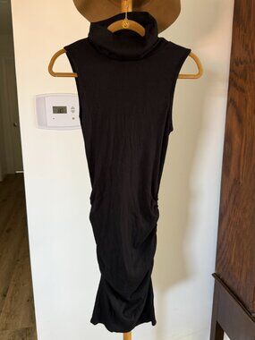 Michael Stars Macy Bodycon Mini Dress ultra rib black xsmall sleeveless nwt